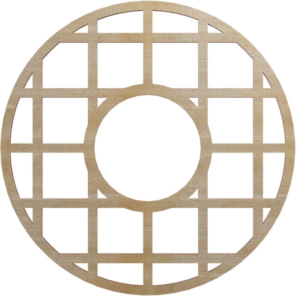 Ekena Millwork O'Neal Wood Fretwork Pierced Ceiling Medallion, Hickory, 18"OD x 6 1/2"ID x 3/8"T CMWP18X18X0375ONHI - main